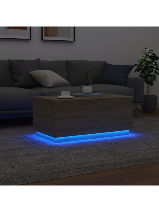 Kafijas galdiņš ar led, ozolkoka, 90x50x40 cm