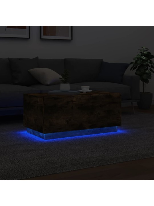 Kafijas galdiņš ar led, ozolkoka, 90x50x40 cm