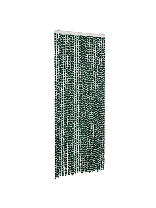 Kukaiņu aizkars, zaļš un balts, 100x230 cm, šenils