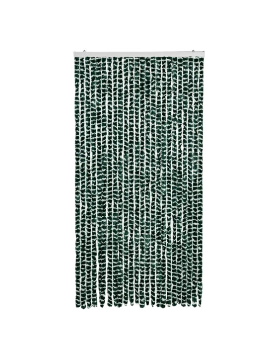Kukaiņu aizkars, zaļš un balts, 100x230 cm, šenils