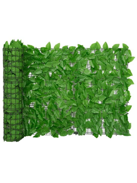 Balkona aizslietnis ar zaļām lapām, 200x75 cm