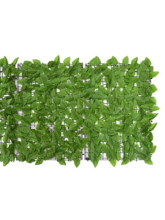 Balkona aizslietnis ar zaļām lapām, 200x75 cm