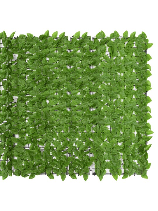 Balkona aizslietnis ar zaļām lapām, 300x150 cm