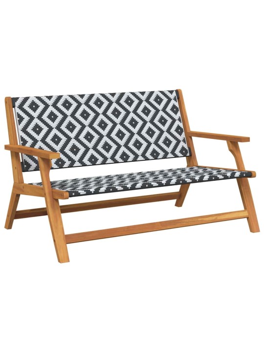 Dārza mēbeles balts 122 x 78 x 73cm akācijas masīvkoks