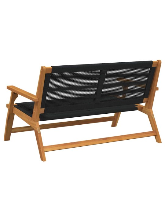 Dārza mēbeles melna 78 x 122 x 73cm akācijas masīvkoks