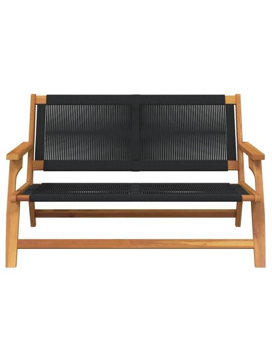 Dārza mēbeles melna 78 x 122 x 73cm akācijas masīvkoks
