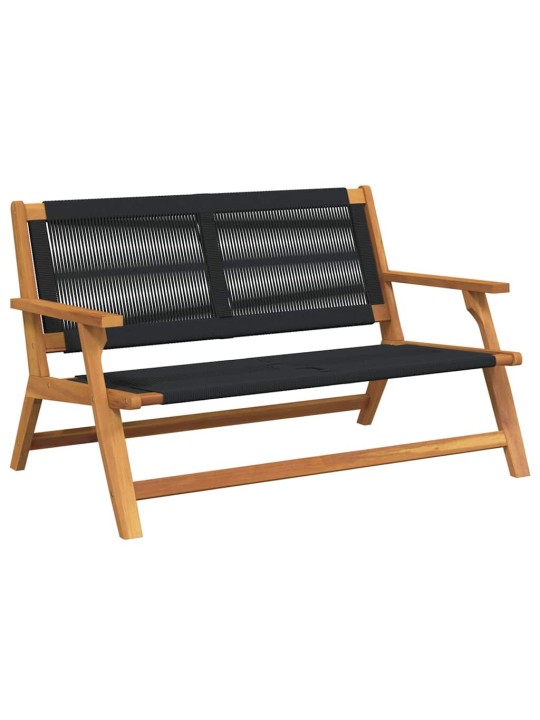 Dārza mēbeles melna 78 x 122 x 73cm akācijas masīvkoks