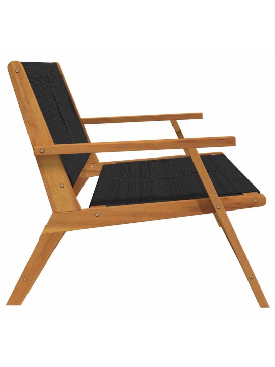 Dārza mēbeles melna 78 x 122 x 73cm akācijas masīvkoks