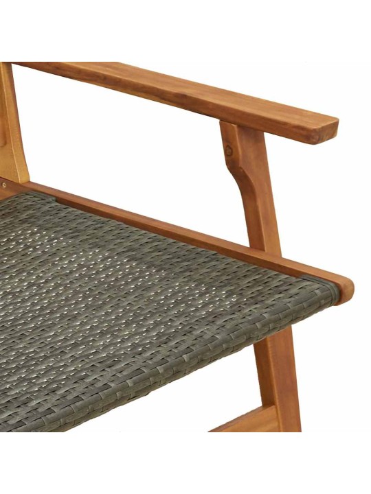 Dārza mēbeles 2 pcs pelēka 67 x 78 x 73cm akācijas masīvkoks