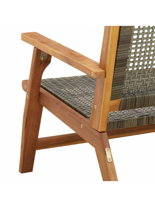 Dārza mēbeles 2 pcs pelēka 67 x 78 x 73cm akācijas masīvkoks