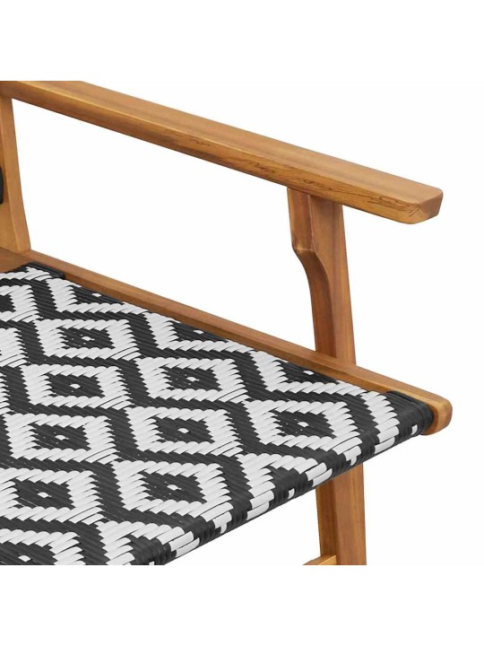 Dārza mēbeles 2 pcs balts 67 x 78 x 73cm akācijas masīvkoks