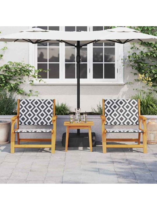 Dārza mēbeles 2 pcs balts 67 x 78 x 73cm akācijas masīvkoks