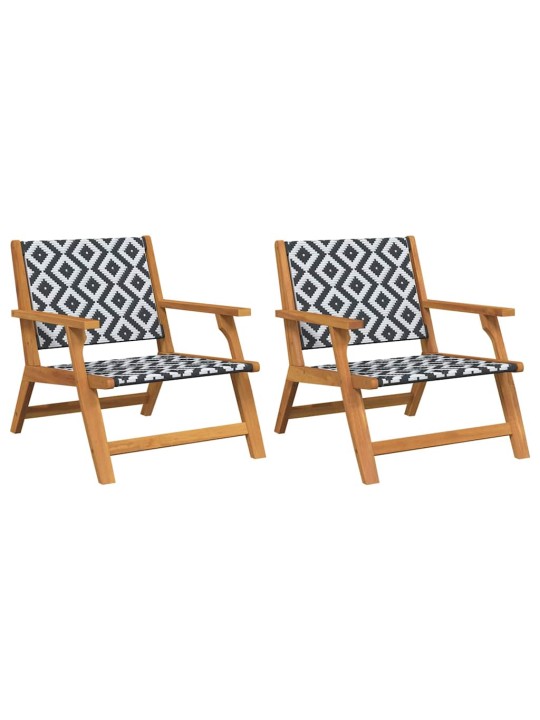 Dārza mēbeles 2 pcs balts 67 x 78 x 73cm akācijas masīvkoks