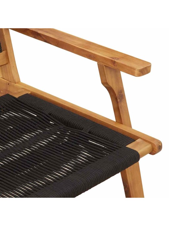Dārza mēbeles 2 pcs melna 78 x 67 x 73cm akācijas masīvkoks