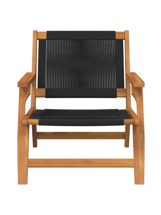 Dārza mēbeles 2 pcs melna 78 x 67 x 73cm akācijas masīvkoks