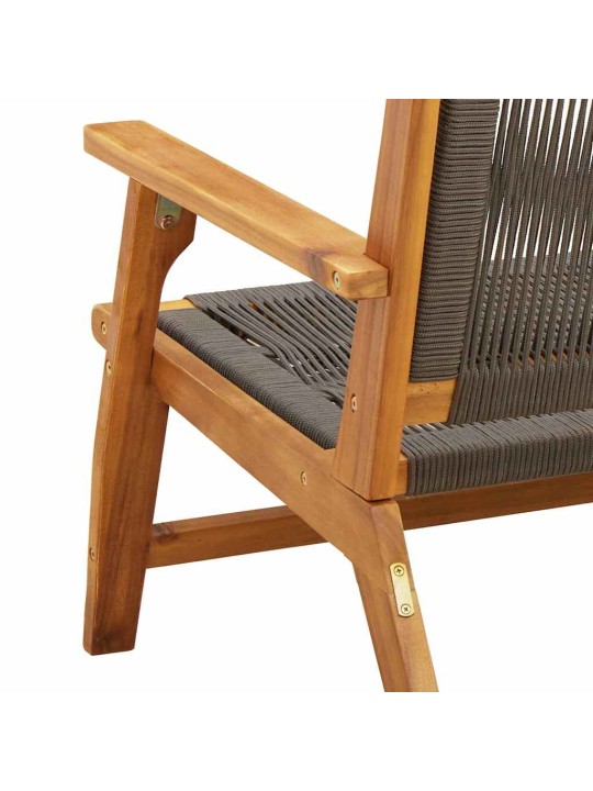 Dārza mēbeles 2 pcs pelēka 78 x 67 x 73cm akācijas masīvkoks