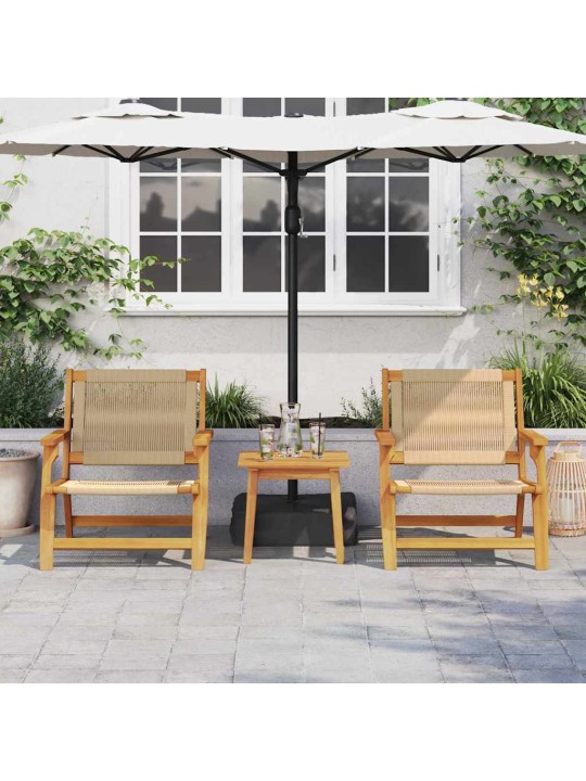 Dārza mēbeles 2 pcs bēša 78 x 67 x 73cm akācijas masīvkoks