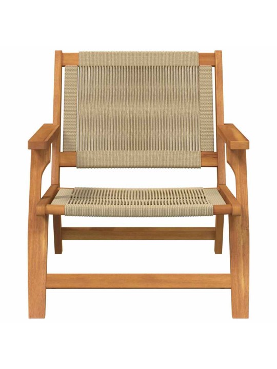 Dārza mēbeles 2 pcs bēša 78 x 67 x 73cm akācijas masīvkoks