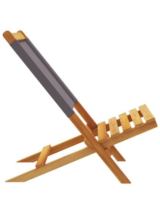 Dārza krēsli, 2gab., antracītpelēki, akācijas masīvkoks, audums