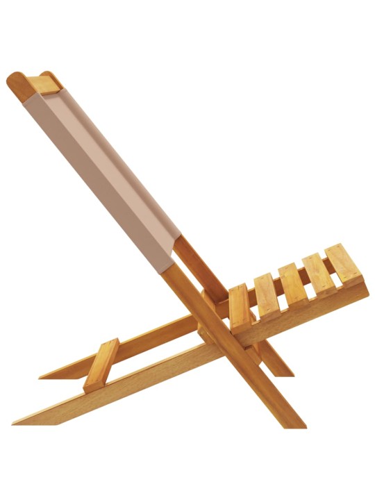 Dārza krēsli, 2 gab., pelēkbrūni, akācijas masīvkoks, audums