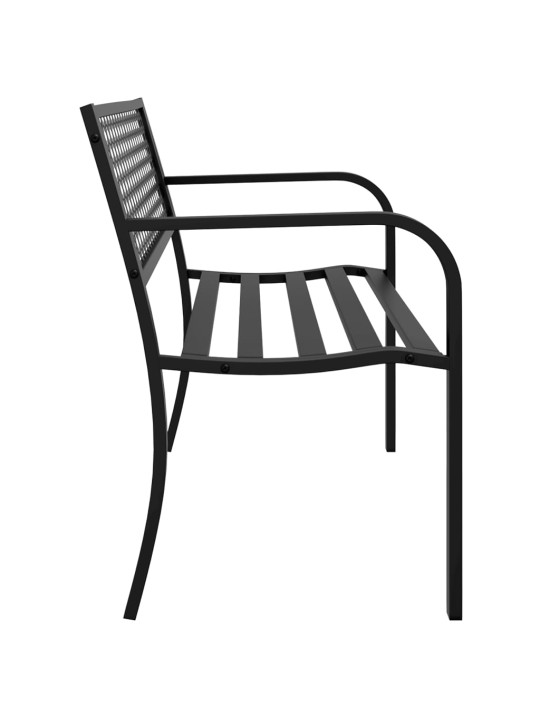 Dārza sols, 119 cm, melns tērauds