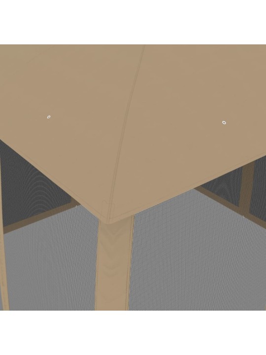 Dārza nojume, dubults jumts, sienas, 2,93x2,93 m, tērauds