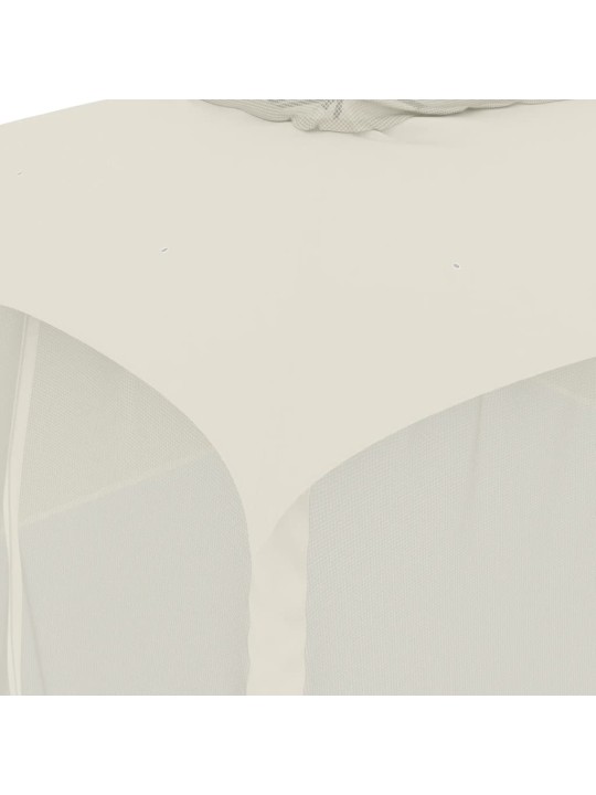 Dārza nojume, dubults jumts, sienas, 3,93x2,93 m, tērauds, bēša