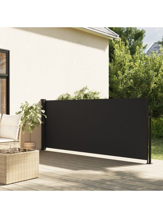 Izvelkama sānu markīze, melna, 117x300 cm