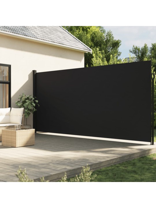 Izvelkama sānu markīze, melna, 200x300 cm