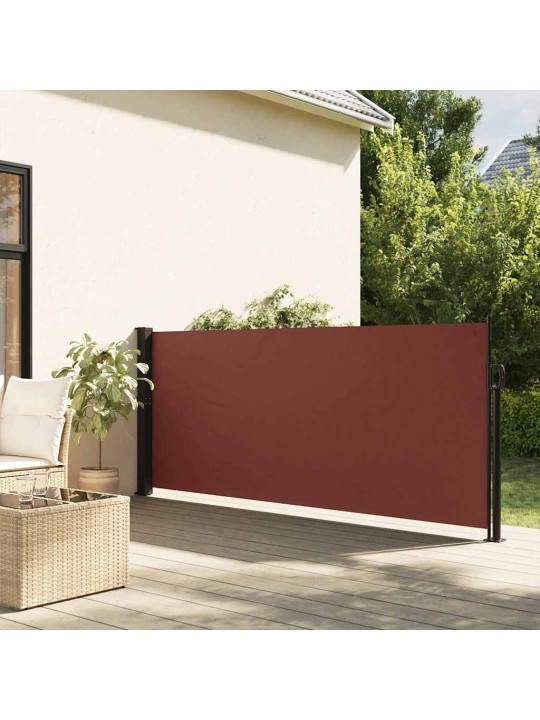 Izvelkams sānu markīze, brūna, 120x500 cm