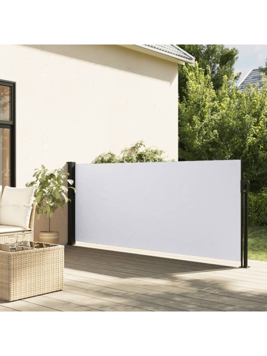 Izvelkama sānu markīze, balta, 140x500 cm