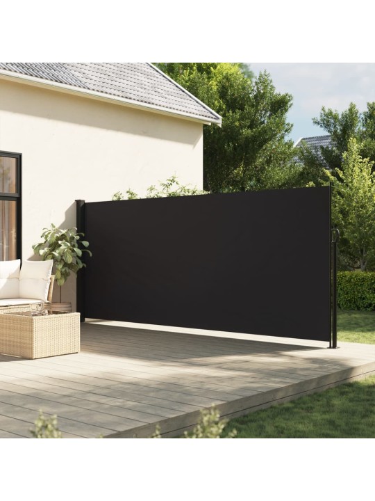 Izvelkama sānu markīze, melna, 180x500 cm