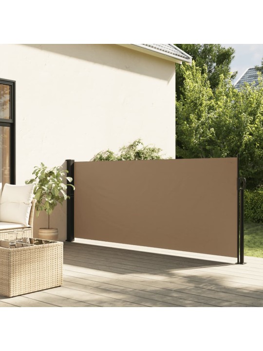 Izvelkama sānu markīze, pelēkbrūna, 140x600 cm