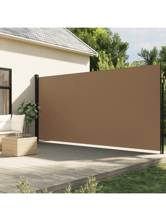 Izvelkama sānu markīze, pelēkbrūna, 200x600 cm