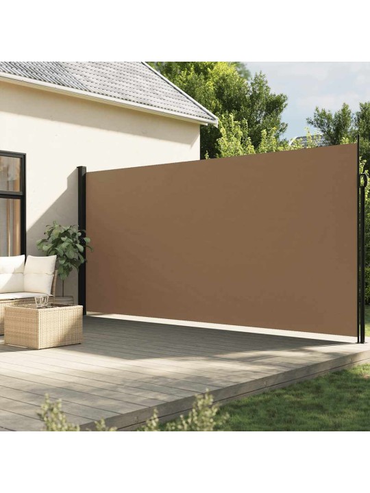 Izvelkama sānu markīze, pelēkbrūna, 220x600 cm