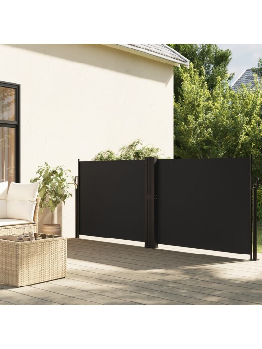 Izvelkams sānu aizslietnis, melns, 100x600 cm