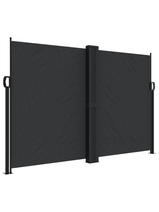 Izvelkams sānu aizslietnis, melns, 160x600 cm