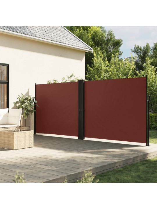 Izvelkams sānu markīze, brūna, 160x600 cm