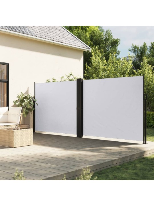 Izvelkama sānu markīze, balta, 160x600 cm