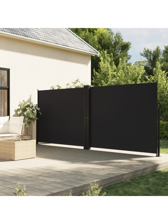 Izvelkams sānu aizslietnis, melns, 180x600 cm