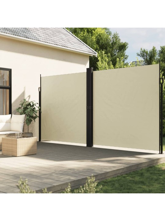 Izvelkama sānu markīze, krēmkrāsas, 220x600 cm