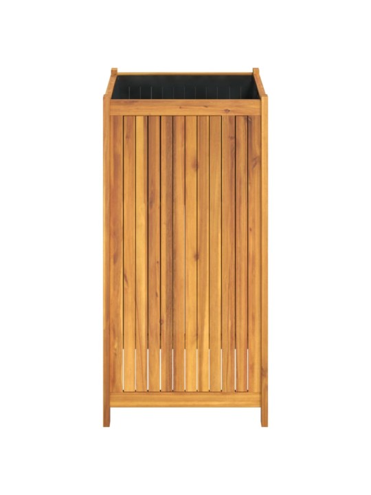 Puķu kaste ar ieliktni, 50x50x100 cm, akācijas masīvkoks