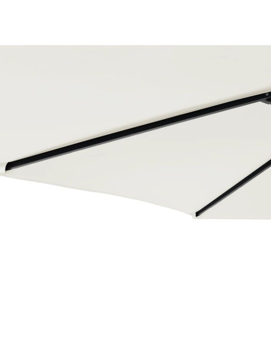 Dārza saulessargs ar tērauda stabu, balts, 225x225x212 cm