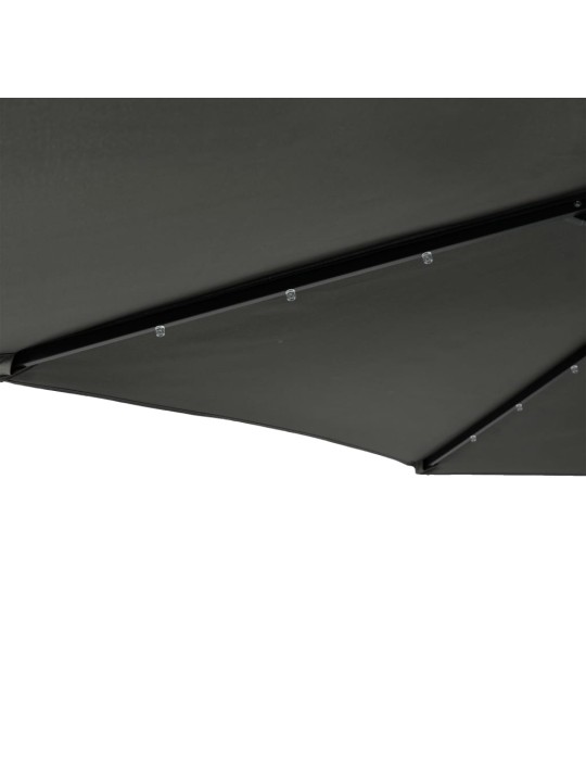 Dārza saulessargs led tērauda kāts antracītpelēks 225x225x212cm