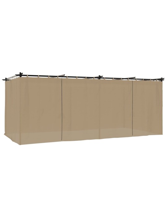Dārza nojume ar aizkariem, 6x3 m, tērauds