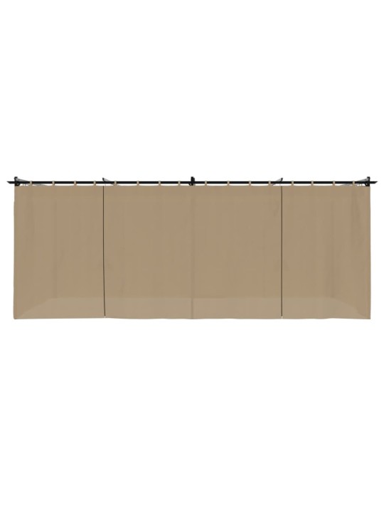 Dārza nojume ar aizkariem, 6x3 m, tērauds