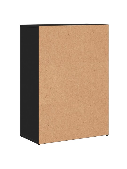 Kumode, melna, 60x30x84 cm, inženierijas koks
