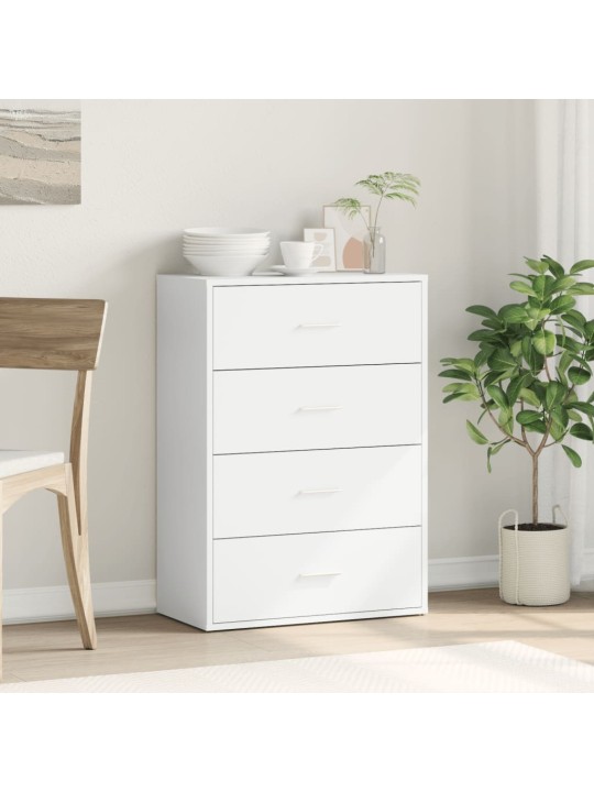 Kumode, balta, 60x31x84 cm, inženierijas koks