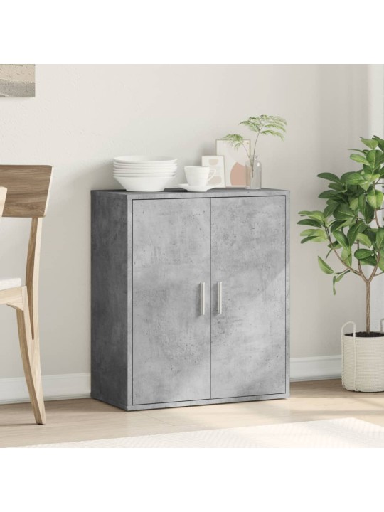 Kumode, betona pelēka, 79x38x80 cm, inženierijas koks