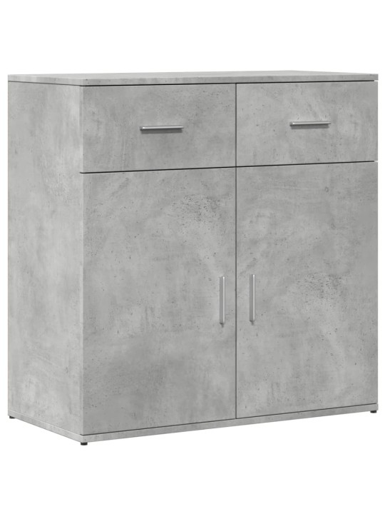Kumode, betona pelēka, 79x38x80 cm, inženierijas koks
